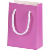 Ambalaj Pazarı Mini Hediyelik Fuşya Karton Çanta 10X5X14 cm - 100 Adet - --
