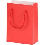 Ambalaj Pazarı Mini Hediyelik Kırmızı Karton Çanta 10X5X14 cm - 100 Adet - --