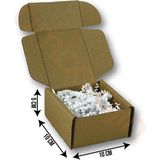 Ambalajın 10X10X5CM Kilitli Dayanıklı E-Ticaret Karton Kargo Kutusu - 500 Adet