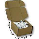 Ambalajın 8X8X4 cm Kilitli Dayanıklı E-Ticaret Karton Kargo Kutusu - 25 Adet