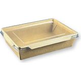 Ambalajın Kapaklı Kraft Yemek Kabı Lunch Box 1200ML 100 Adet