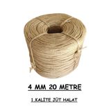 Ambarope 4 Mm 20 Metre Jüt Halat Ip 1. Kalite Hasır Ip Kendir Ip