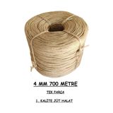 Ambarope 4 Mm 700 Metre Tek Parça Jüt Halat Ip 1. Kalite Hasır Ip Kendir Ip