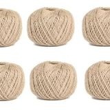 AmbaRope Jüt İpi Hasır ipi Kırnap İpi Kendir İpi Keten İpi - Süsleme Hobi El İşi Jüt ip Hasır İp (1 mm 6 Adet, metre, 100)