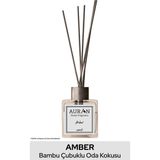 Amber Çubuklu Oda Kokusu Bambu Kokusu Kare Şişe Amber Reed Diffuser 100ml