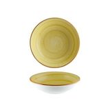 Amber Gourmet 20 cm 500CC 12 Adet Porselen Çukur Tabak Açık Kahverengi