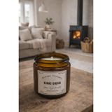 Amber Kokulu Mum -%100 Doğal Soya Mumu - Metal Kapaklı Cam Kavanozda 100 gr (Kiraz)
