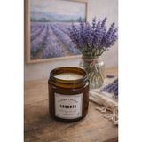 Amber Kokulu Mum -%100 Doğal Soya Mumu - Metal Kapaklı Cam Kavanozda 100 gr (Lavanta) - Çok Renkli