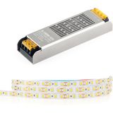 Amber LED 10 Metre Beyaz 120 Ledli Şerit LED ve 12.5 Amper Trafo Dahil Set Yüksek Lümen Güçlü Işık - 6500K - Beyaz Işık