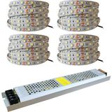 Amber LED 3 Dirençli Double PCB Yeni Nesil Şerit LED 20 Metre Amber + 20 Amper 240 Watt LED Trafo