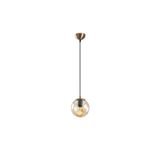Amber LED Camlı Tekli Sarkıt Eskitme Tasarım ile Mutfak ve Salon Aydınlatması E27 Uyumlu, Bej-2151