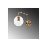 Amber LED Eskitme Metal Aplik Duvar Lambası E14 Uyumlu 15x32x32 cm Yatak Odası ve Oturma Odası, Bej-10940