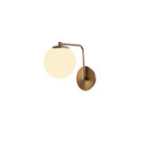 Amber LED Eskitme Metal Aplik Duvar Lambası E27 Uyumlu 15x26x22 cm Yatak Odası Oturma Odası, Bej-1