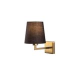 Amber LED Eskitme Metal Aplik Duvar Lambası E27 Uyumlu 18x24x30 cm Yatak Odası ve Salon Aydınlatma, Altın-4654