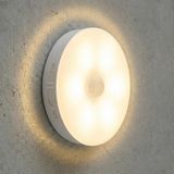 Amber LED Hareket Sensörlü Ledli Gece Lambası Şarj Edilebilir, Taşınabilir 4000k Günışığı (1 Adet)