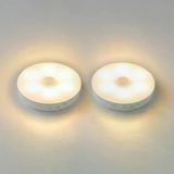 Amber Led Hareket Sensörlü Ledli Gece Lambası Şarj Edilebilir, Taşınabilir 4000K Günışığı (2 Adet) [Enerji Sınıfı A]