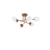 Amber LED Mat Bakır 6'lı Plafönyer Modern Aydınlatma Yatak Odası ve Oturma Odası için, Mat Bakır-10395