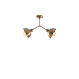 Amber LED Metal Gövdeli 2'Li Plafönyer Eskitme, Salon ve Antre için E27 Uyumlu, Beyaz-1117