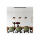Amber LED Metal Gövdeli 3'lü Sarkıt Aydınlatma Mutfak ve Salon için E27 Uyumlu, Siyah-1