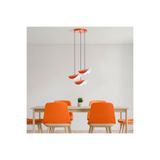 Amber LED Metal Gövdeli 3'lü Tepsi Sarkıt Orange ile Salon ve Yatak Odası Aydınlatma, Turuncu-ORANGE