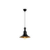 Amber LED Minimal Metal Gövdeli Tekli Sarkıt Pütürlü Siyah Mutfak Aydınlatma E27 Uyumlu, Siyah-3713