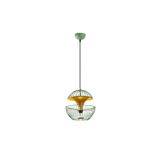 Amber LED Minimal Tasarımlı Tel Tekli Sarkıt Mat Yeşil E27 Uyumlu, Çok Renkli-11430