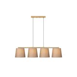 Amber LED Modern Abajur Başlıklı 4'lü Avize Parlak Gold E27 Uyumlu, Altın-10810
