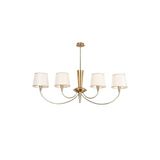 Amber LED Modern Abajur Başlıklı 4'lü Avize Yatak Odası ve Oturma Odası için E27 Uyumlu, Bej-3021