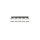 Amber LED Modern Abajur Başlıklı 5'Li Plafönyer Siyah E27 Uyumlu, Siyah-11641