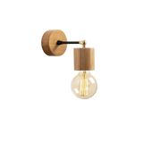 Amber LED Modern Ahşap Tekli Aplik E27 Uyumlu Oturma Odası Aydınlatma, Bej-865