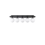 Amber LED Modern Camlı 5'Li Plafönyer Pütürlü Siyah Yatak Odası ve Oturma Odası için E14 Uyumlu, Siyah-11740