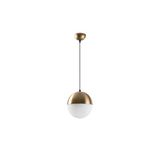 Amber LED Modern Camlı Tekli Sarkıt Aydınlatma Mutfak ve Salon için E27 Uyumlu, Bej-2101