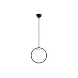Amber LED Modern Camlı Tekli Sarkıt Pütürlü Siyah E27 Uyumlu, Siyah-4491
