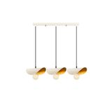 Amber LED Modern Metal Gövdeli 3'lü Sarkıt Aydınlatma Mutfak ve Salon için, Beyaz-965