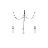 Amber LED Modern Metal Gövdeli 3'lü Tepsi Sarkıt Aydınlatma Mutfak ve Salon için, Gümüş-905