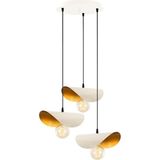 Amber LED Modern Metal Gövdeli 3'lü Tepsi Sarkıt Aydınlatma Yatak Odası ve Oturma Odası için E27 Uyumlu, Beyaz-964