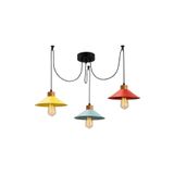 Amber LED Modern Metal Gövdeli 3'lü Tepsi Sarkıt Aydınlatma Yatak Odası ve Oturma Odası için E27 Uyumlu, Çok Renkli-553