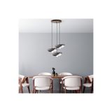 Amber LED Modern Metal Gövdeli 3'lü Tepsi Sarkıt Mutfak ve Salon için E27 Uyumlu, Patine-RETRO EGER-MR-964