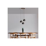 Amber LED Modern Metal Gövdeli 3'lü Tepsi Sarkıt Mutfak ve Salon için E27 Uyumlu, Patine-RETRO TOP-15-241-1