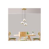 Amber LED Modern Metal Gövdeli 3'lü Tepsi Sarkıt Parlak Beyaz Oturma Odası Aydınlatma E27 Uyumlu, Beyaz-6875