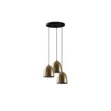 Amber LED Modern Metal Gövdeli 3'lü Tepsi Sarkıt Siyah Mutfak ve Salon Aydınlatması E27, Siyah-6167