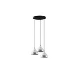 Amber LED Modern Metal Gövdeli 3'lü Tepsi Sarkıt Siyah Yatak Odası ve Salon için E27 Uyumlu, Siyah-6203