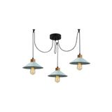 Amber LED Modern Metal Gövdeli 3'lü Tepsi Sarkıt Turkuaz Yatak Odası ve Salon için E27 Uyumlu, Çok Renkli-556