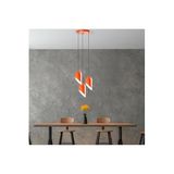 Amber LED Modern Metal Gövdeli 3'lü Tepsi Sarkıt Turuncu E27 Uyumlu, Turuncu-ORANGE