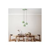 Amber LED Modern Metal Gövdeli 3'lü Tepsi Sarkıt Yemek Alanları için E27 Uyumlu, Çok Renkli-MINTGREEN