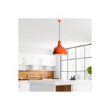 Amber LED Modern Metal Gövdeli Tekli Sarkıt Avize Mutfak ve Salon için E27 Uyumlu, Turuncu-ORANGE KURE-40-228