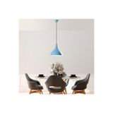 Amber LED Modern Metal Gövdeli Tekli Sarkıt Mavi Beyaz Mutfak Aydınlatması E27 Uyumlu, Mavi-LIGHTBLUE