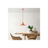 Amber LED Modern Metal Gövdeli Tekli Sarkıt Mutfak ve Salon için E27 Uyumlu, Turuncu-ORANGE TOM-3531