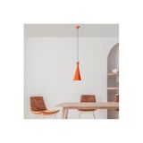 Amber LED Modern Metal Gövdeli Tekli Sarkıt Mutfak ve Salon için E27 Uyumlu, Turuncu-ORANGE TOM-3541