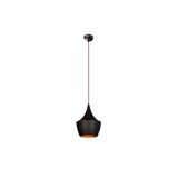 Amber LED Modern Metal Gövdeli Tekli Sarkıt Pütürlü Siyah Mutfak Aydınlatma E27 Uyumlu, Siyah-3551